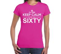 Keep Calm Tuo Solo 60 DONNA T-Shirt - 60th Regalo Compleanno