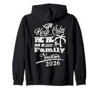 Keep Calm Were On A Family Vacation 2026 Spiaggia Felpa con Cappuccio