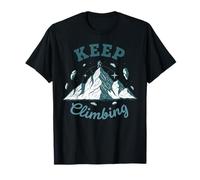 Keep Climbing Rock Climber Boulder Design Adventure Maglietta