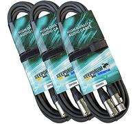 Keep Drum 3 X DMX cavo XLR a 3 poli cavo di controllo di 100 Ohm 3 m nero