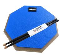 Keep Drum DP BL Practice Pad Blu uebungspad 8 mm filettatura + 1 Coppia 5BB Black drum Sticks...