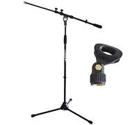 Keep Drum ms106 supporto per microfono con asta e del metallo Base + gancio (Nero)