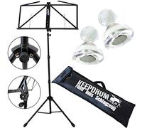 Keep Drum Note Supporto Nero Per Leggio Con Tasche + 10 Note del basamento del magnete MG10