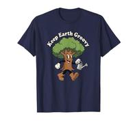 Keep Earth Groovy Retro Albero Cartoon Arbor Day Earth Day Maglietta