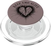 Keep Emo Alive Vintage Cuore spezzato Retro PopSockets PopGrip per MagSafe