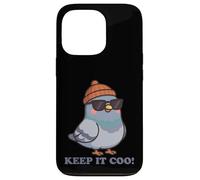 Keep It Coo Pigeon Keeping It Cool Divertente piccione amante degli uccelli Custodia per iPhone 13 Pro