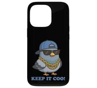 Keep It Coo Pigeon Keeping It Cool Divertente piccione amante degli uccelli Custodia per iPhone 13 Pro
