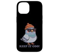 Keep It Coo Pigeon Keeping It Cool Divertente piccione amante degli uccelli Custodia per iPhone 14
