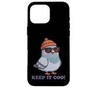 Keep It Coo Pigeon Keeping It Cool Divertente piccione amante degli uccelli Custodia per iPhone 16 Pro Max