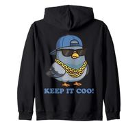 Keep It Coo Pigeon Keeping It Cool Divertente Piccione Amante degli Uccelli Felpa con Cappuccio