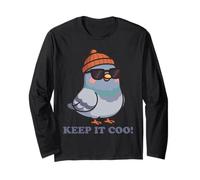 Keep It Coo Pigeon Keeping It Cool Divertente Piccione Amante degli Uccelli Maglia a Manica