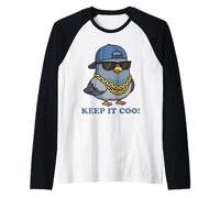 Keep It Coo Pigeon Keeping It Cool Divertente Piccione Amante degli Uccelli Maglia con Maniche Raglan