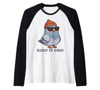 Keep It Coo Pigeon Keeping It Cool Divertente Piccione Amante degli Uccelli Maglia con Maniche Raglan