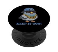 Keep It Coo Pigeon Keeping It Cool Divertente piccione amante degli uccelli PopSockets PopGrip Adesivo