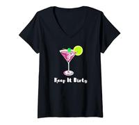 Keep It Dirty Martini Maglietta con Collo a V