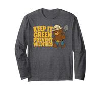 Keep It Green Cute Walkin' Smokey Bear Maglia a Manica