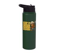Keep It Green Cute Walkin' Smokey Bear Stainless Steel Insulated Water Bottle