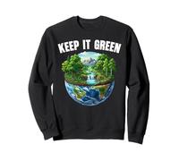 Keep It Green Earth Day Save Cute Planet Studenti Insegnanti Felpa