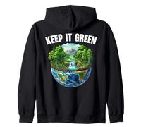 Keep It Green Earth Day Save Cute Planet Studenti Insegnanti Felpa con Cappuccio