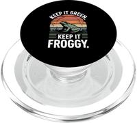 Keep It Green Keep It Froggy Retro Tramonto Frog PopSockets PopGrip per MagSafe