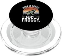 Keep It Green Keep It Froggy Retro Tramonto Frog PopSockets PopGrip per MagSafe