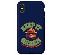 Keep It Green! Prevent Wildfires Classic Smokey Bear Custodia per iPhone X/XS