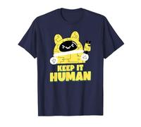 Keep It Human (Dichiarazione Divertente di Pace e Anti-AI) Maglietta