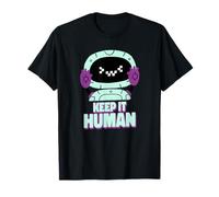 Keep It Human (Simpatica Dichiarazione Anti IA) Maglietta