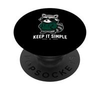 Keep It Simple Raccoon Grafica minima PopSockets PopGrip Adesivo