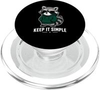Keep It Simple Raccoon Grafica minima PopSockets PopGrip per MagSafe
