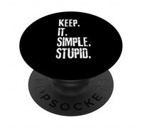 Keep It Simple Stupido grunge sguardo Divertente Sarcastico Citazione PopSockets PopGrip Adesivo