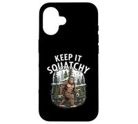 Keep It Squatchy Bigfoot Sasquatch Forest Cryptozoology Custodia per iPhone 16