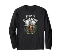 Keep It Squatchy Bigfoot Sasquatch Forest Cryptozoology Maglia a Manica