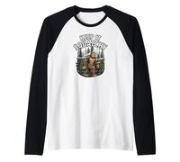Keep It Squatchy Bigfoot Sasquatch Forest Cryptozoology Maglia con Maniche Raglan