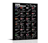 KEEP MARY 2025 F1 Formula One Track - Poster da parete, decorazione moderna per camera familiare, 30 x 45 cm