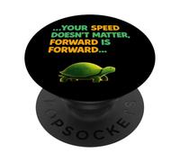 Keep Moving Forward Turtle Messaggio motivazionale positivo PopSockets PopGrip Adesivo