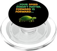 Keep Moving Forward Turtle Messaggio motivazionale positivo PopSockets PopGrip per MagSafe