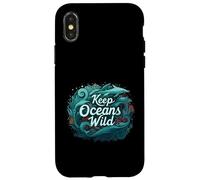 Keep Oceans Wild Marine Life Conservation Ocean Custodia per iPhone X/XS