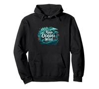 Keep Oceans Wild Marine Life Conservation Ocean Felpa con Cappuccio