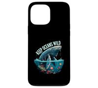 Keep Oceans Wild Whale Conservation Marine Life Design Custodia per iPhone 13 Pro Max