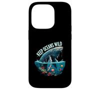 Keep Oceans Wild Whale Conservation Marine Life Design Custodia per iPhone 14 Pro
