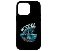 Keep Oceans Wild Whale Conservation Marine Life Design Custodia per iPhone 14 Pro Max