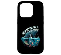 Keep Oceans Wild Whale Conservation Marine Life Design Custodia per iPhone 15 Pro