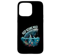 Keep Oceans Wild Whale Conservation Marine Life Design Custodia per iPhone 15 Pro Max