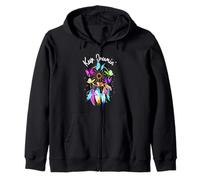 Keep On Dreamin - Acchiappasogni con Farfalle Colorate e Piume Felpa con Cappuccio