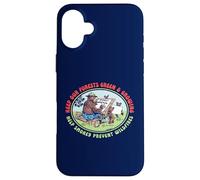 Keep Our Forest Green & Growing Smokey Bear & Friends Retro Custodia per iPhone 16 Plus