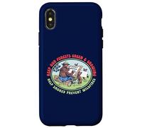 Keep Our Forest Green & Growing Smokey Bear & Friends Retro Custodia per iPhone X/XS