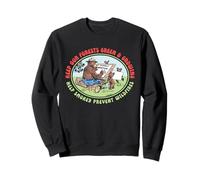 Keep Our Forest Green & Growing Smokey Bear & Friends Retro Felpa