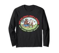 Keep Our Forest Green & Growing Smokey Bear & Friends Retro Maglia a Manica