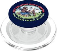 Keep Our Forest Green & Growing Smokey Bear & Friends Retro PopSockets PopGrip per MagSafe